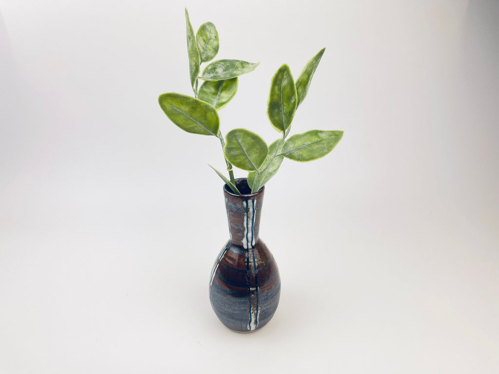 Product image for 'vintage ceramic bud vase brown silver made in japan' (view 5f04fd)