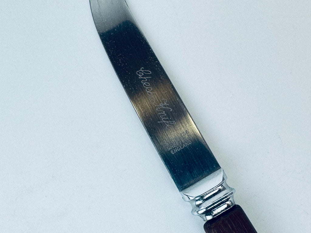 Product image for 'vintage cherry hill cheese board knife set stainless sheffield england' (view f11742)