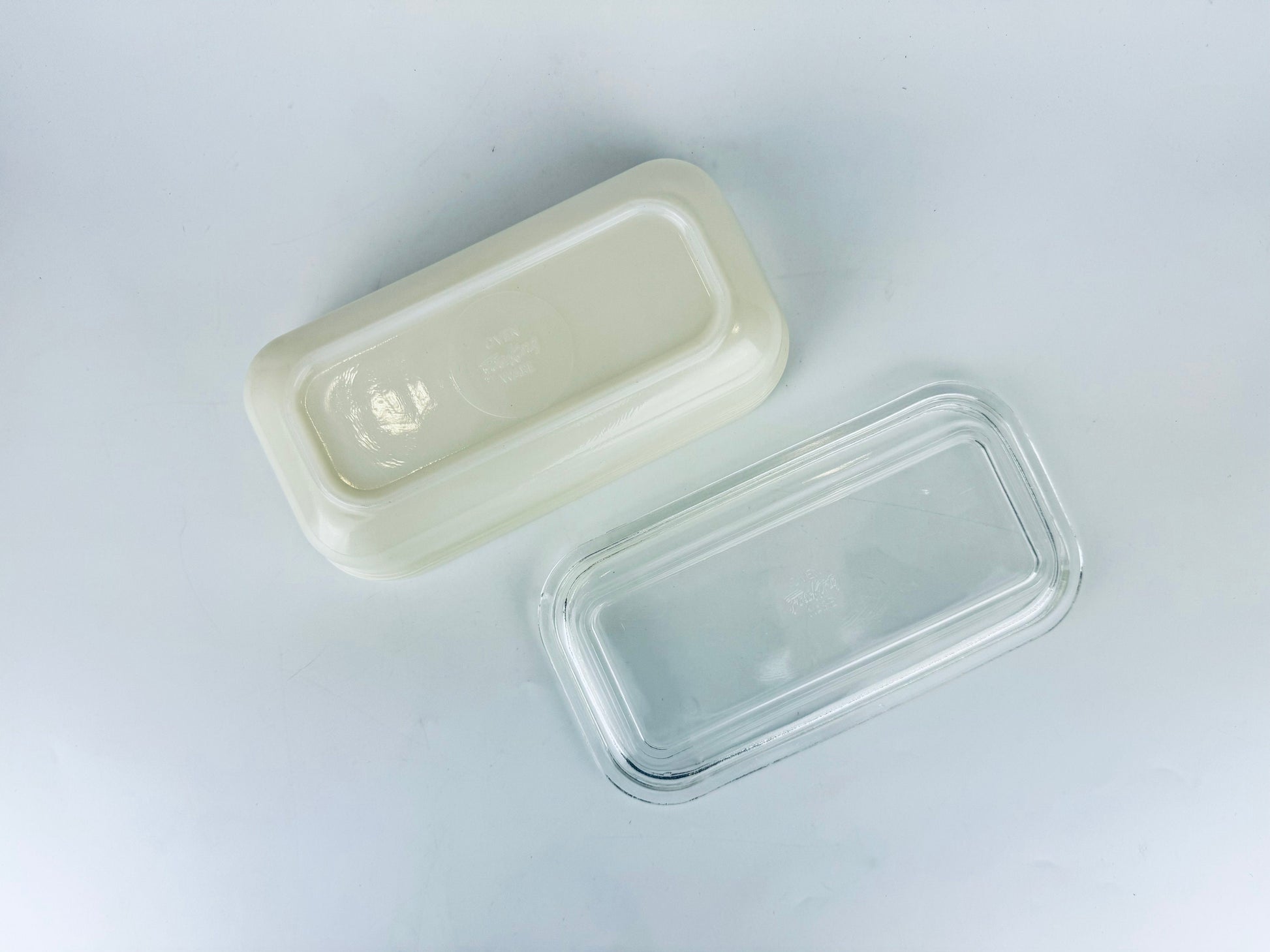 Product image for 'vintage fire king white milk glass refrigerator dish lid made in usa' (view b76d12)