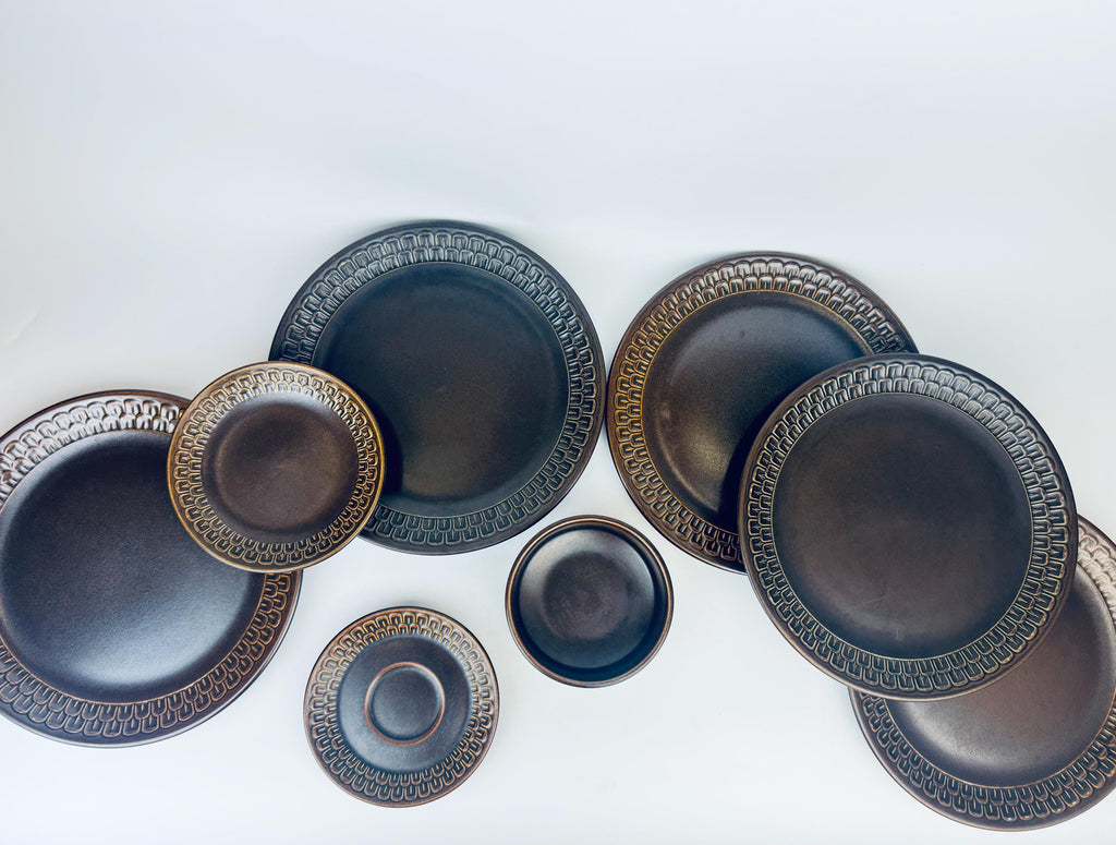Product image for 'vintage brown pennine pattern wedgwood english plate saucer bowl replacement made in england sold separately' (view 6487c9)