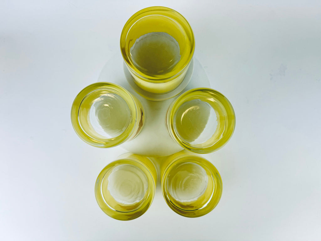 Product image for 'vintage gold stripe and beige duck duo lowball glasses set of five 5 perfect hunter gift' (view ab3c87)