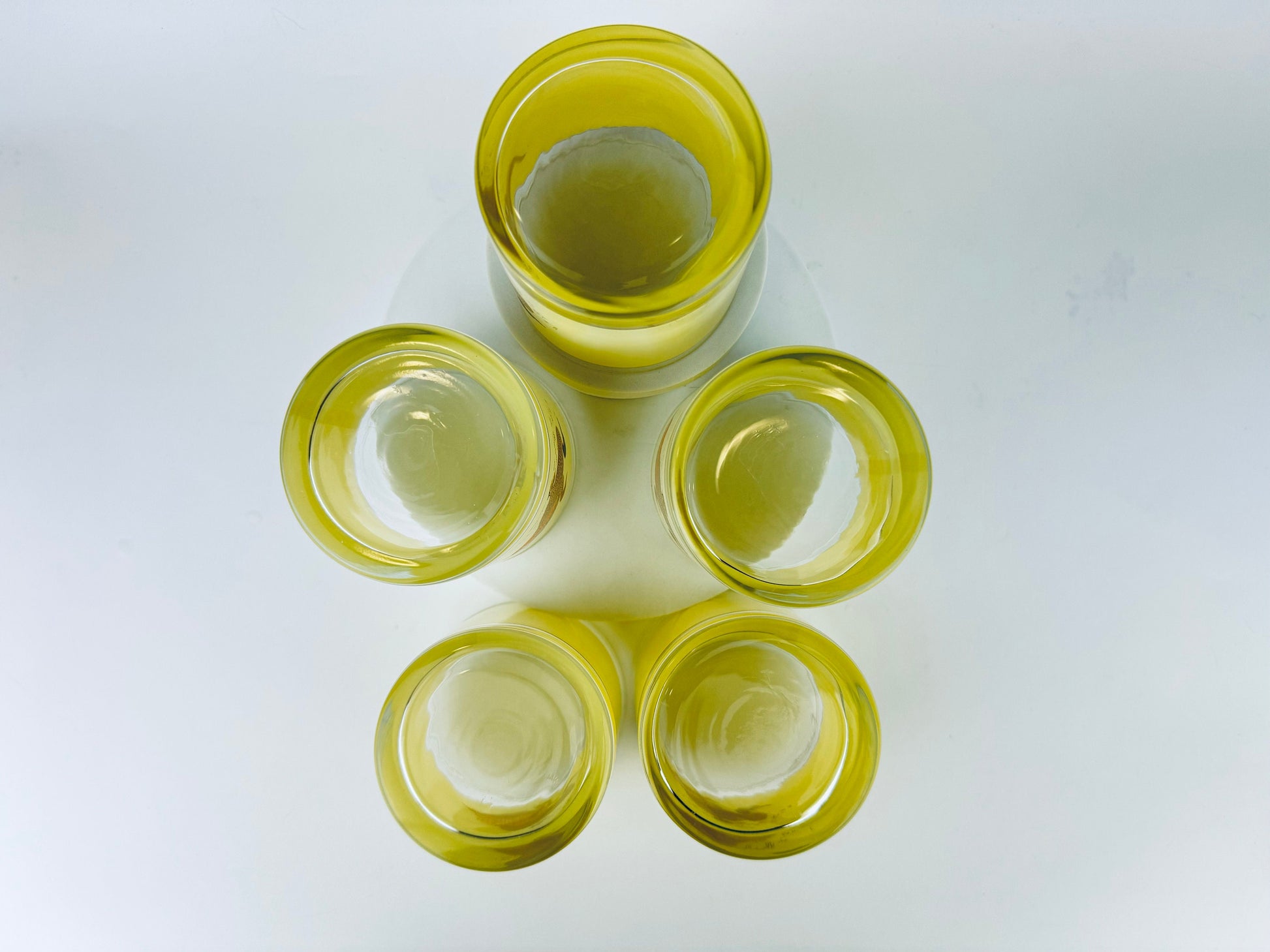 Product image for 'vintage gold stripe and beige duck duo lowball glasses set of five 5 perfect hunter gift' (view ab3c87)