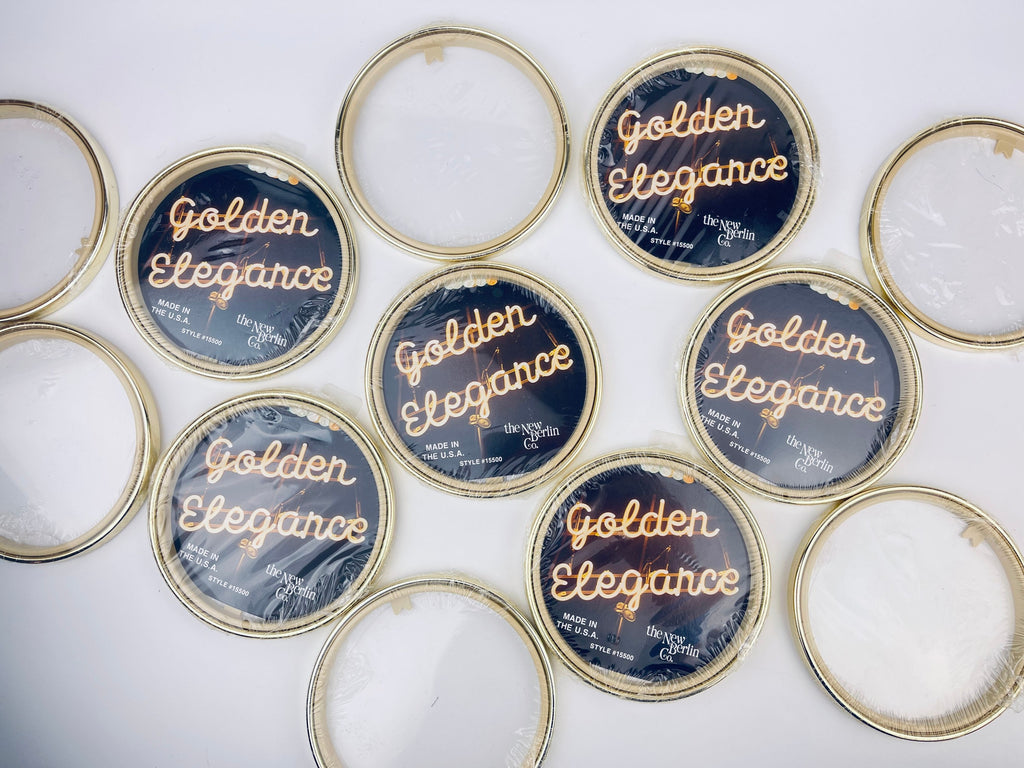 Product image for 'vintage 5 gold plastic embroidery hoop the new berlin co made in usa new old stock nos set of two 2' (view f2ce9e)