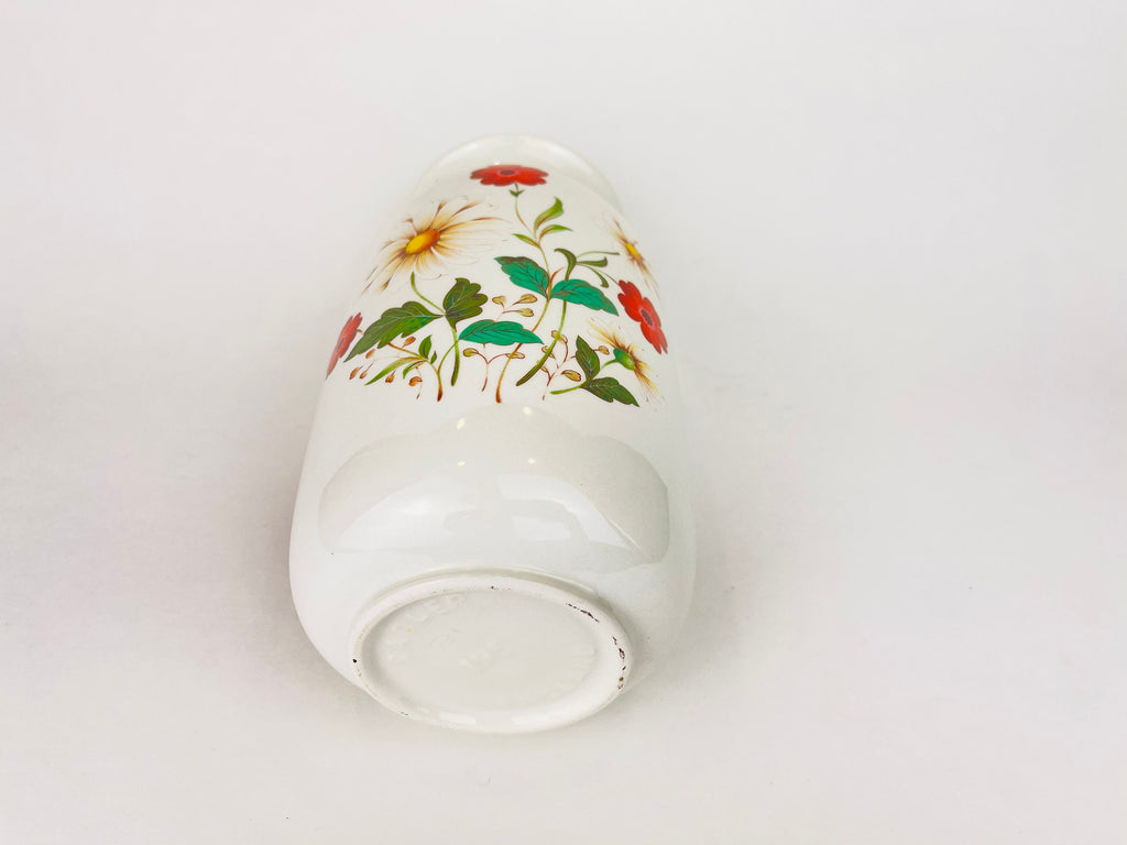 Product image for 'vintage sadler england flower vase white daisies red flowers' (view 0ea101)
