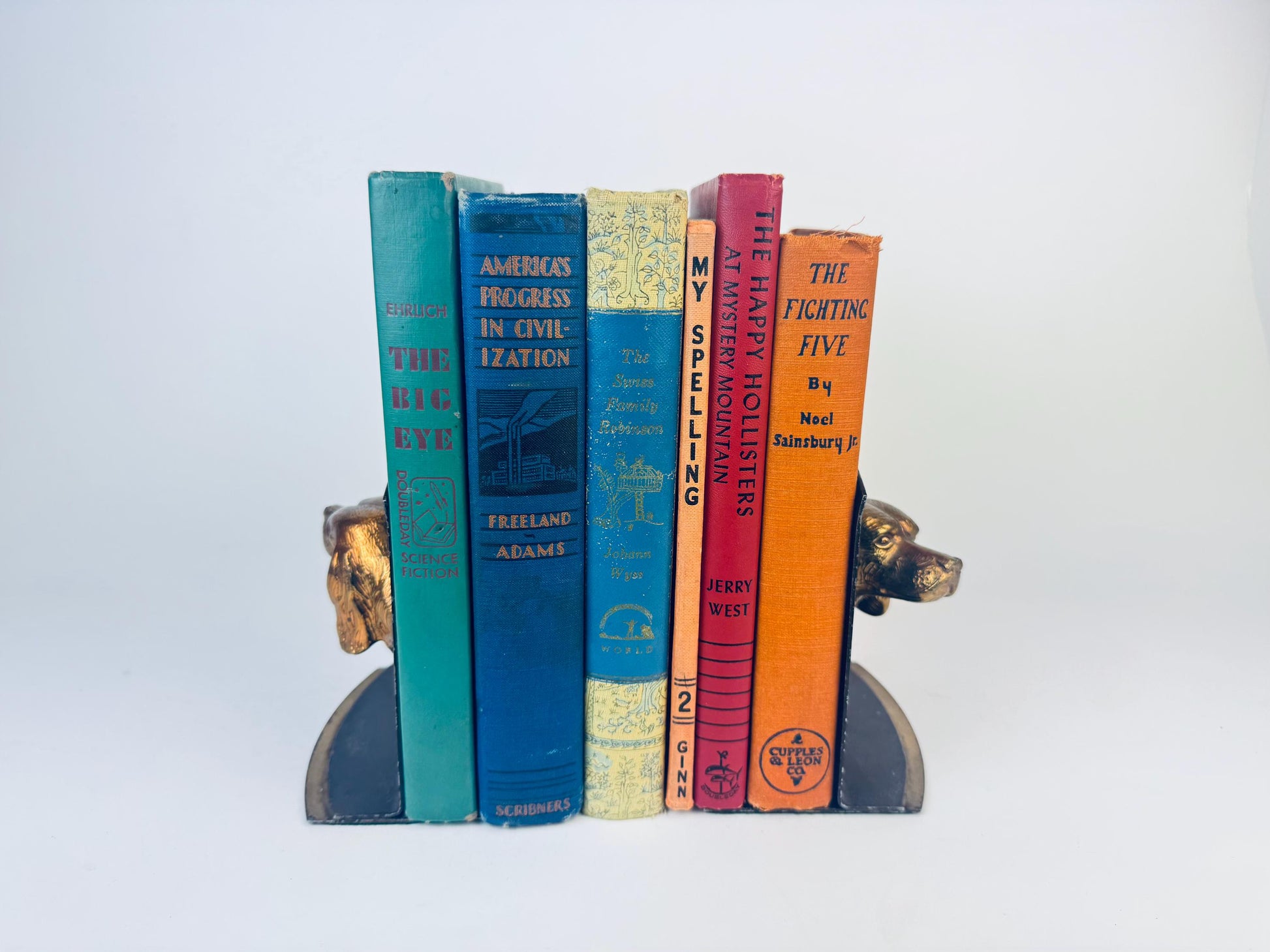 Product image for 'vintage spaniel dog metal bookends set of two 2' (view 3008ab)