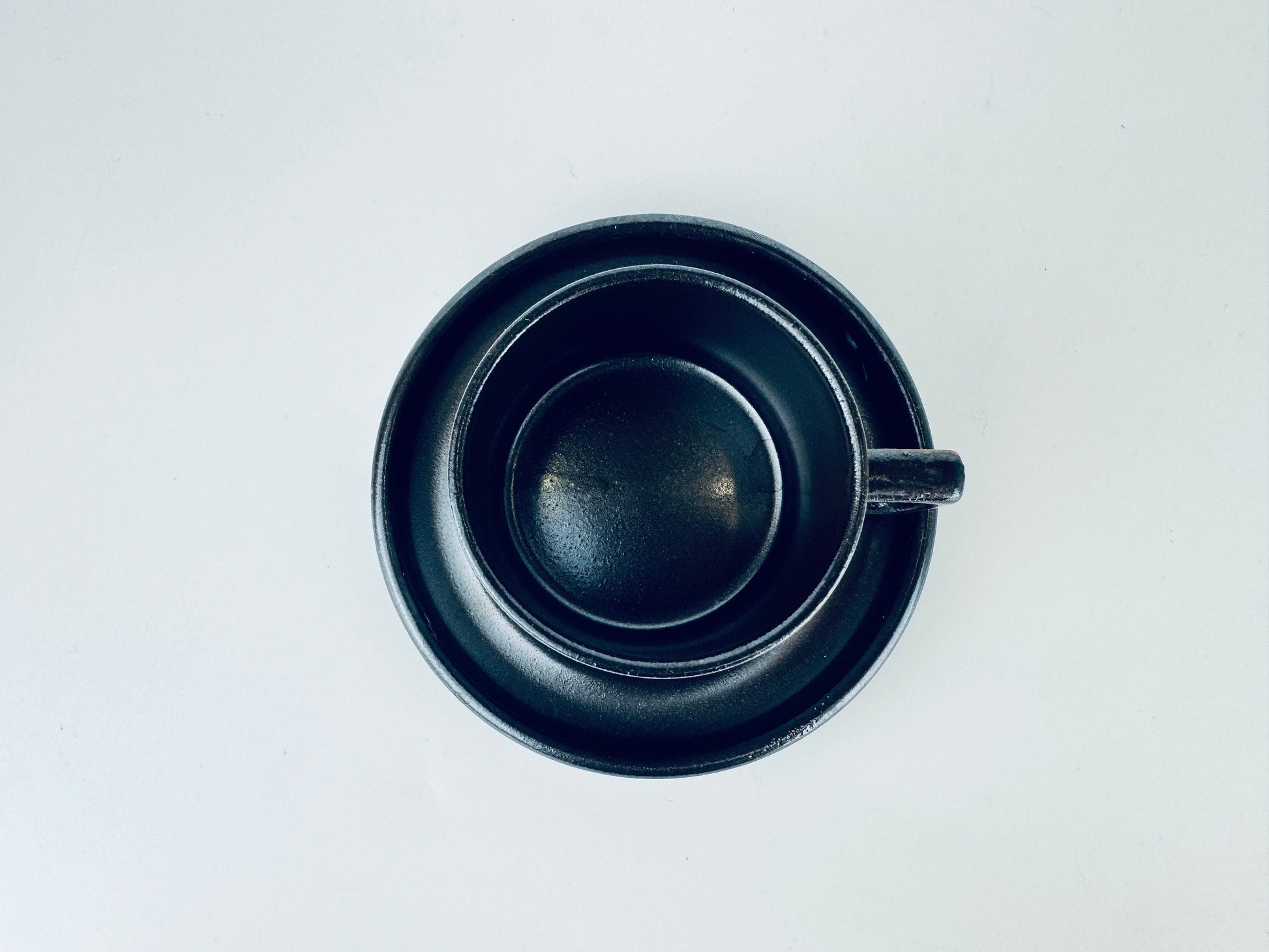 Product image for 'vintage brenne gres de grand feu stoneware coffee mug saucer made in france' (view 863826)
