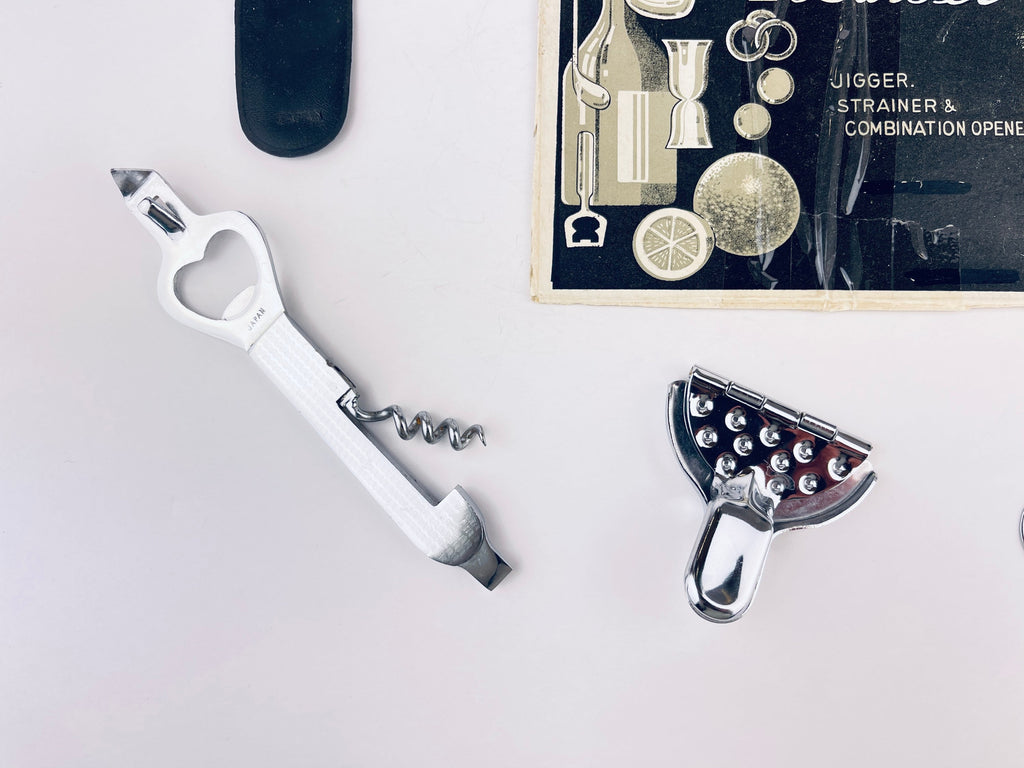 Product image for 'vintage barware utensil set set of five 5 made in japan jigger strainer combination opener' (view bbdcd4)