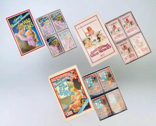 Product image for 'vintage reader s digest easy listening cassette sets folk musicals and war year memories sold separately' (view e11856)