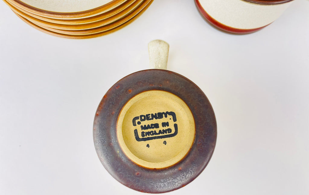 Product image for 'vintage denby potters wheel collection mug saucer set made in england sets sold separately' (view e3610e)
