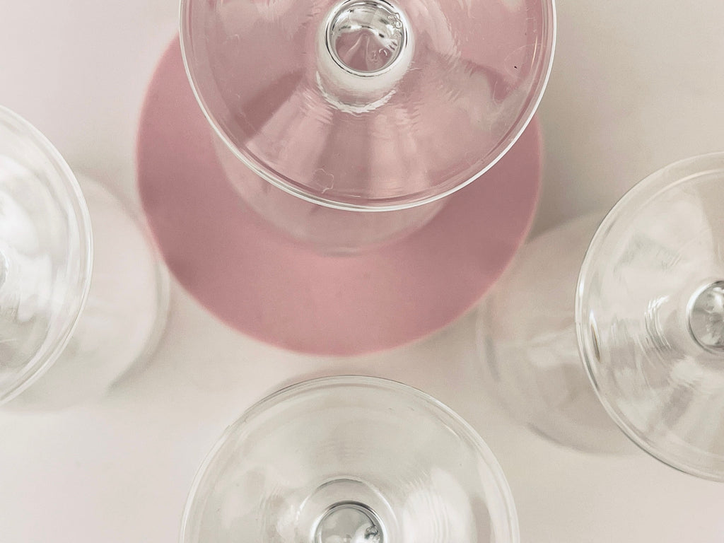 Product image for 'vintage etched polka dot clear port sherry glasses set of four 4' (view 642b48)