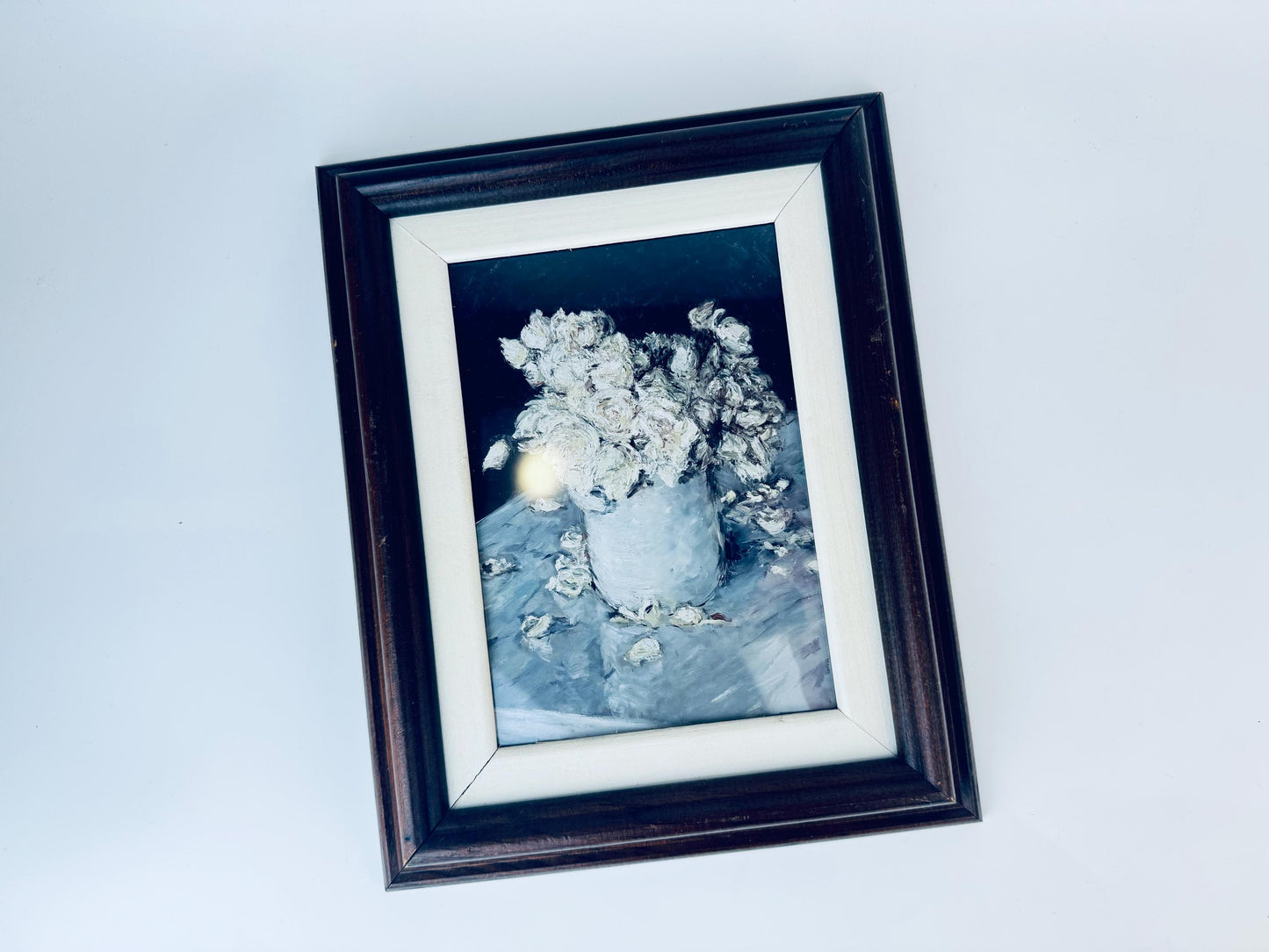 Product image for 'vintage two toned brown white wood wall mount picture frame 5 x 7 sold separately' (view 9fe18b)