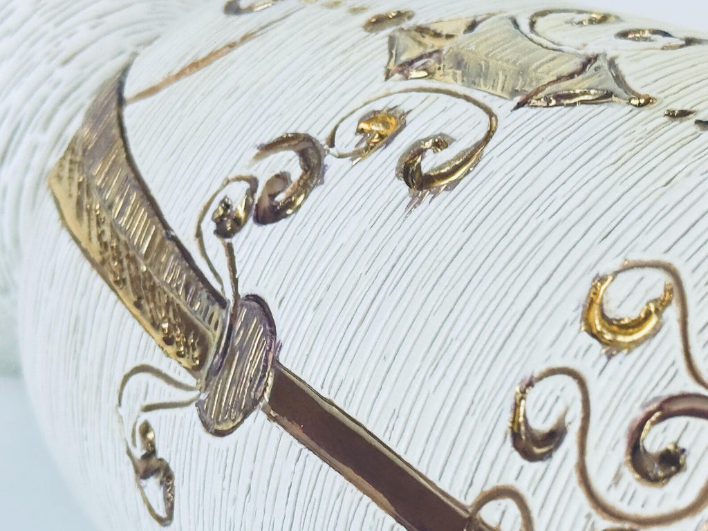 Product image for 'vintage incised gold gilt vase fratelli fanciullacci made in italy' (view 623e45)