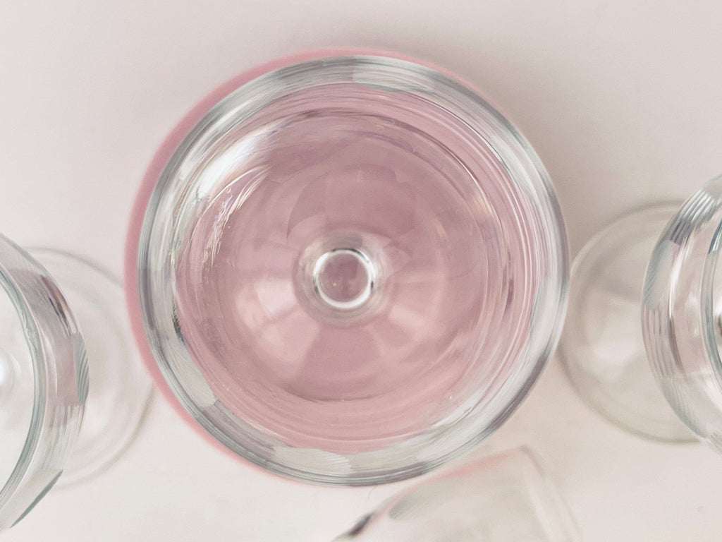 Product image for 'vintage etched polka dot clear port sherry glasses set of four 4' (view 93623c)