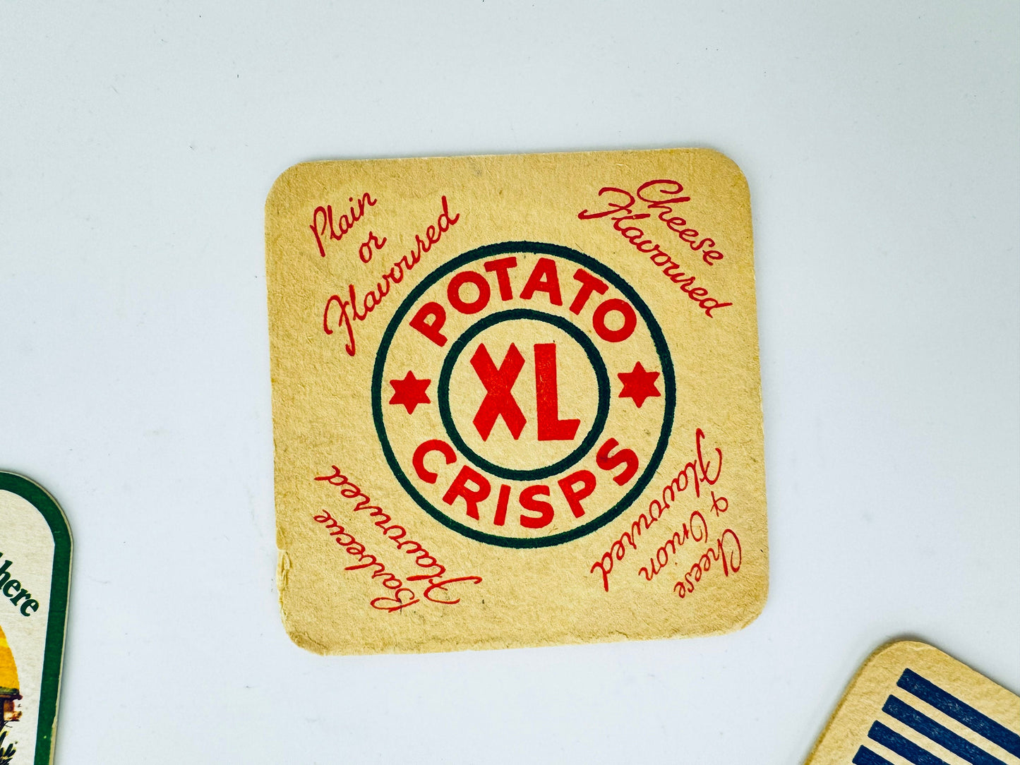Product image for 'vintage english pubs potato chips coasters beer cocktail mat sold separately' (view 19f1d7)