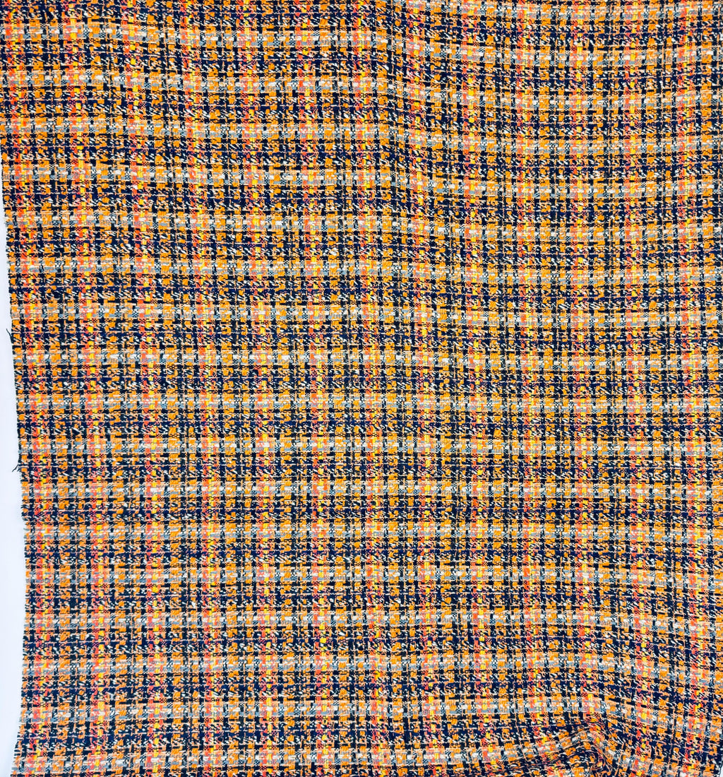 Product image for 'vintage multicolor tweed fabric bold retro woven textile for fashion or upholstery 36 x 56' (view dca0fa)