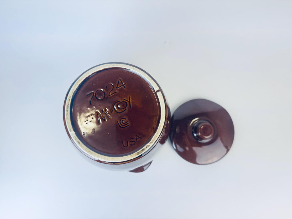 Product image for 'vintage mccoy pottery brown glazed ceramic cookie jar countertop canister made in usa' (view 6b9e28)