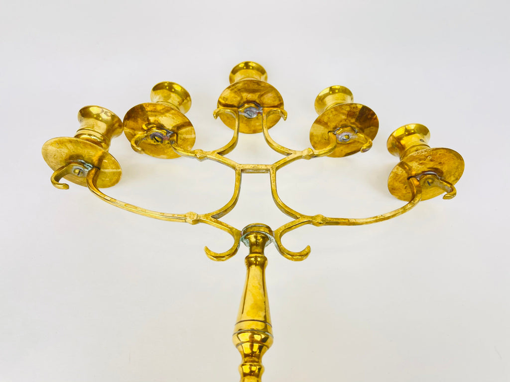 Product image for 'vintage brass candelabra five candlestick holder' (view f9a44e)