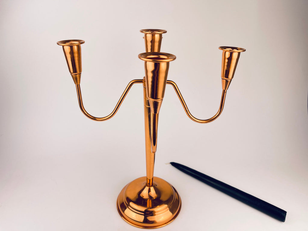 Product image for 'vintage copper candelabra sculptural mid century centrepiece' (view ed3727)