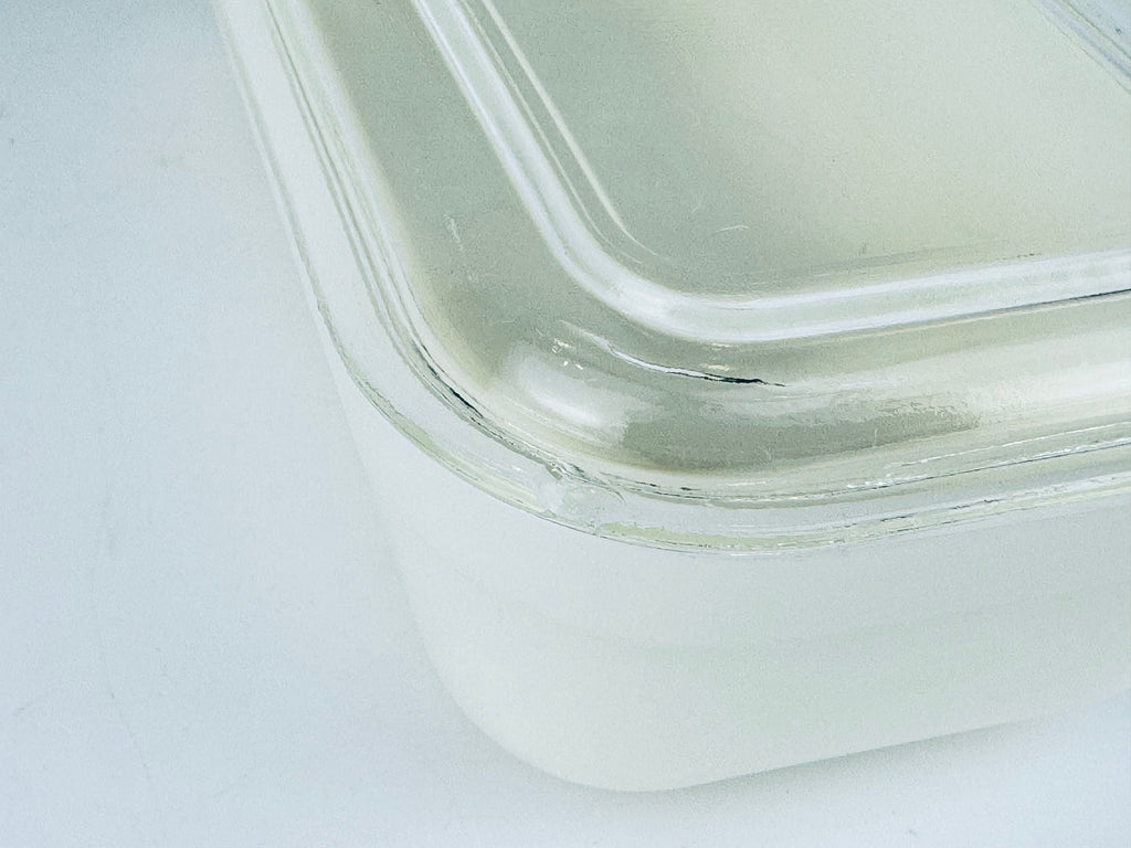 Product image for 'vintage fire king white milk glass refrigerator dish lid made in usa' (view 78987b)