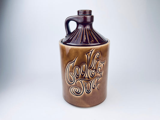 Product image for 'vintage mccoy pottery brown glazed ceramic cookie jug kitchen countertop canister made in usa' (view a40a83)