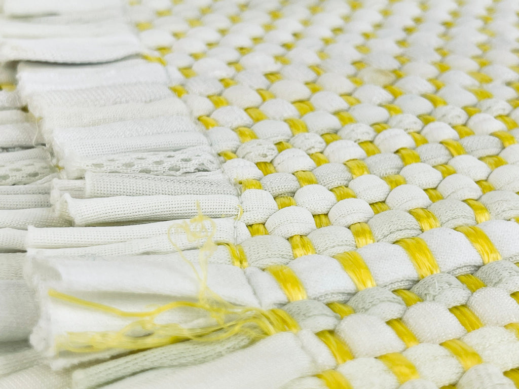 Product image for 'vintage rectangular yellow brown striped woven place mats set of four 4' (view e3b19f)