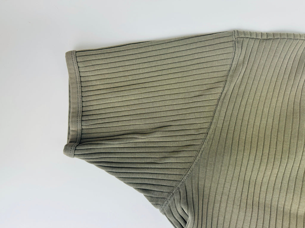 Product image for 'vintage 1990s 100 ribbed cotton short sleeve shirts black grey made in canada by rough dress sold separately' (view 534230)