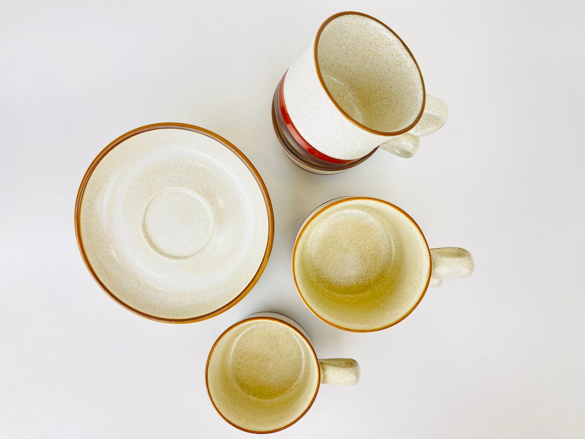 Product image for 'vintage denby potters wheel collection mug saucer set made in england sets sold separately' (view 367d06)