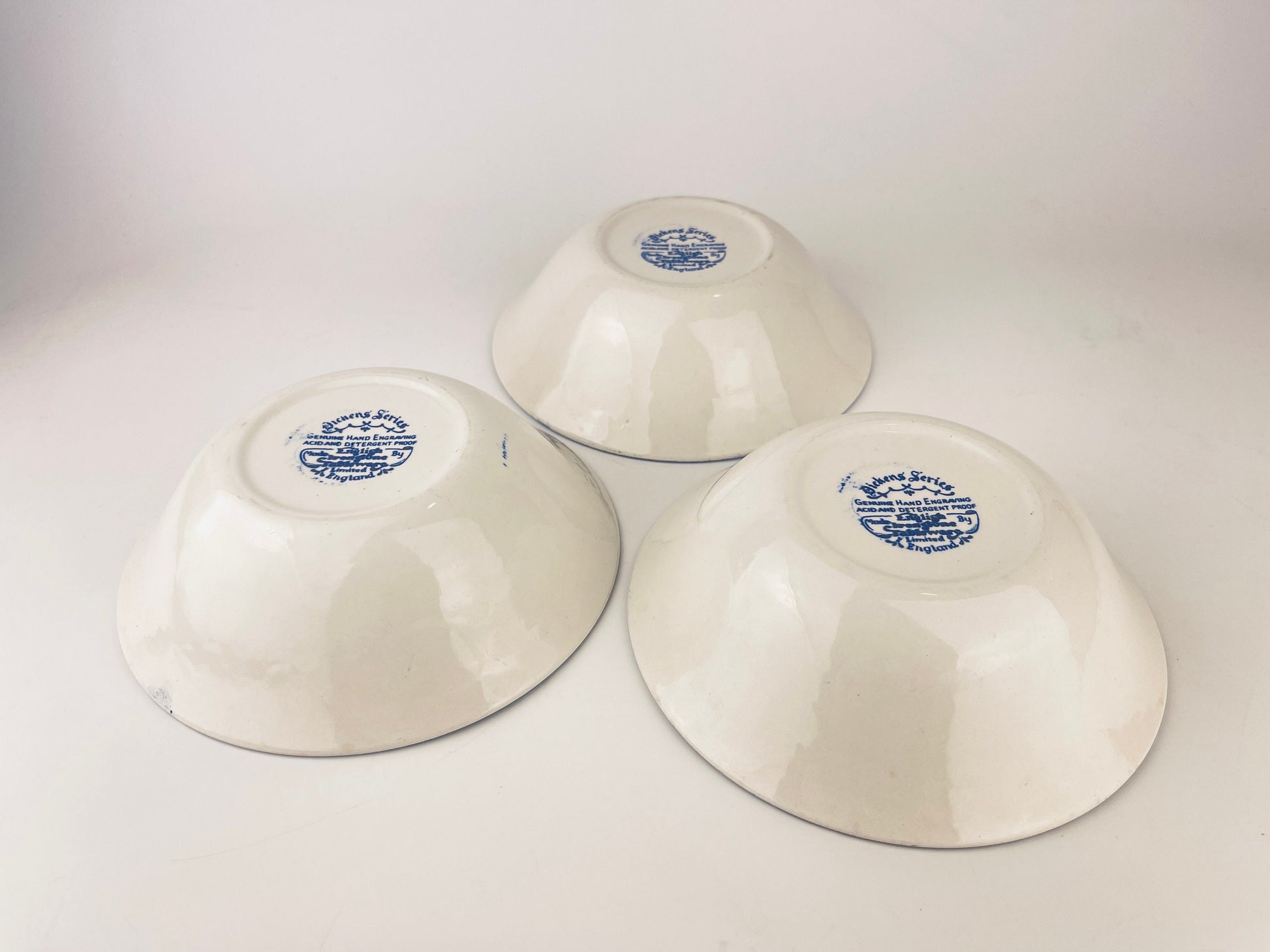 Product image for 'vintage dickens series blue transferware english ironstone bowl made in england sold separately' (view 59ff68)