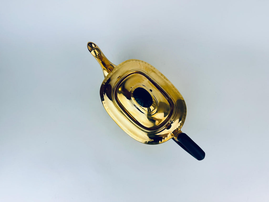 Product image for 'vintage 1930s crown devon 24kt gold black ceramic kettle art deco georgian teapot made in england' (view 81da56)