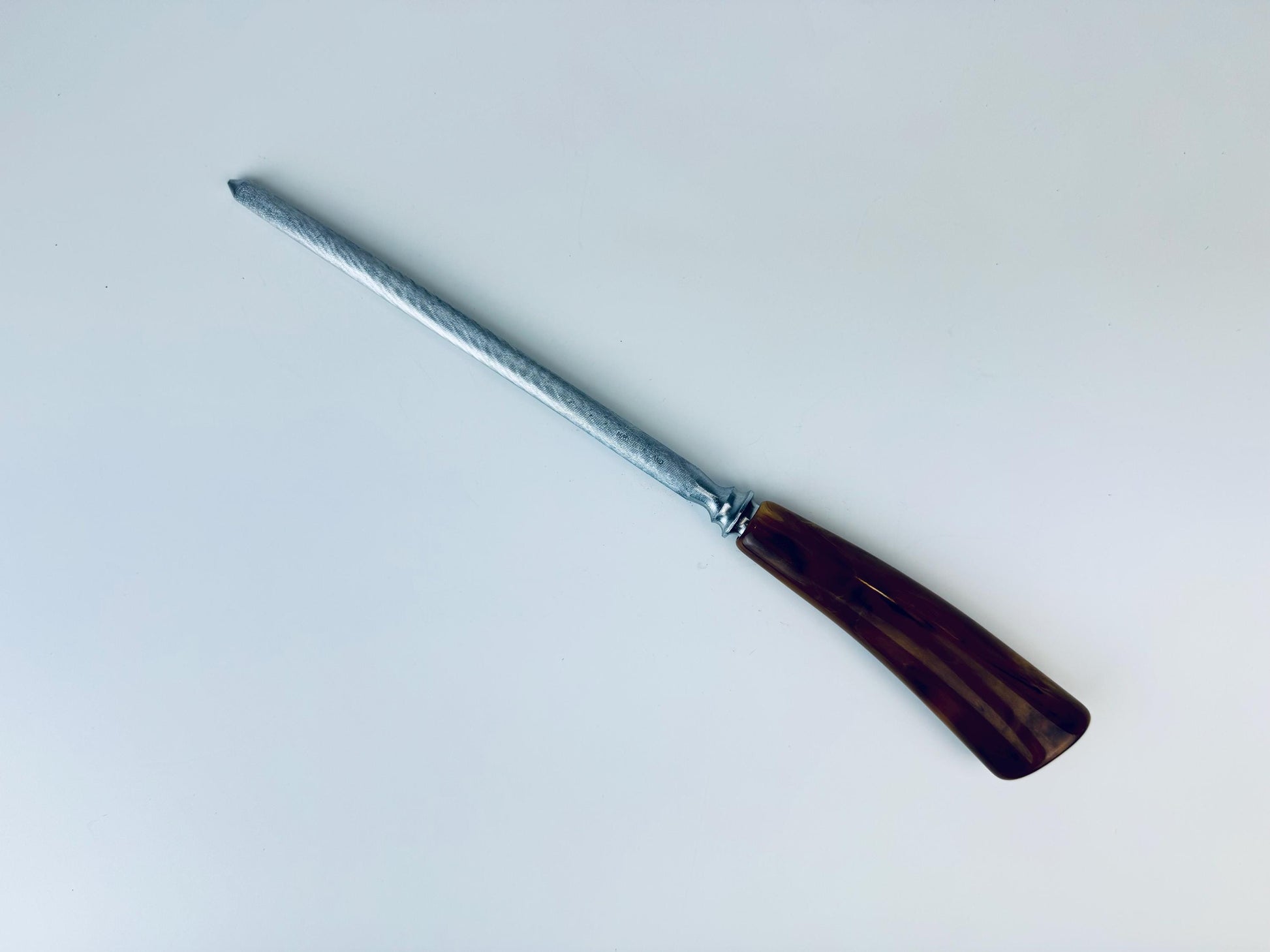 Product image for 'vintage forged steel sheffield bakelite knife sharpener made in england' (view a5d16b)