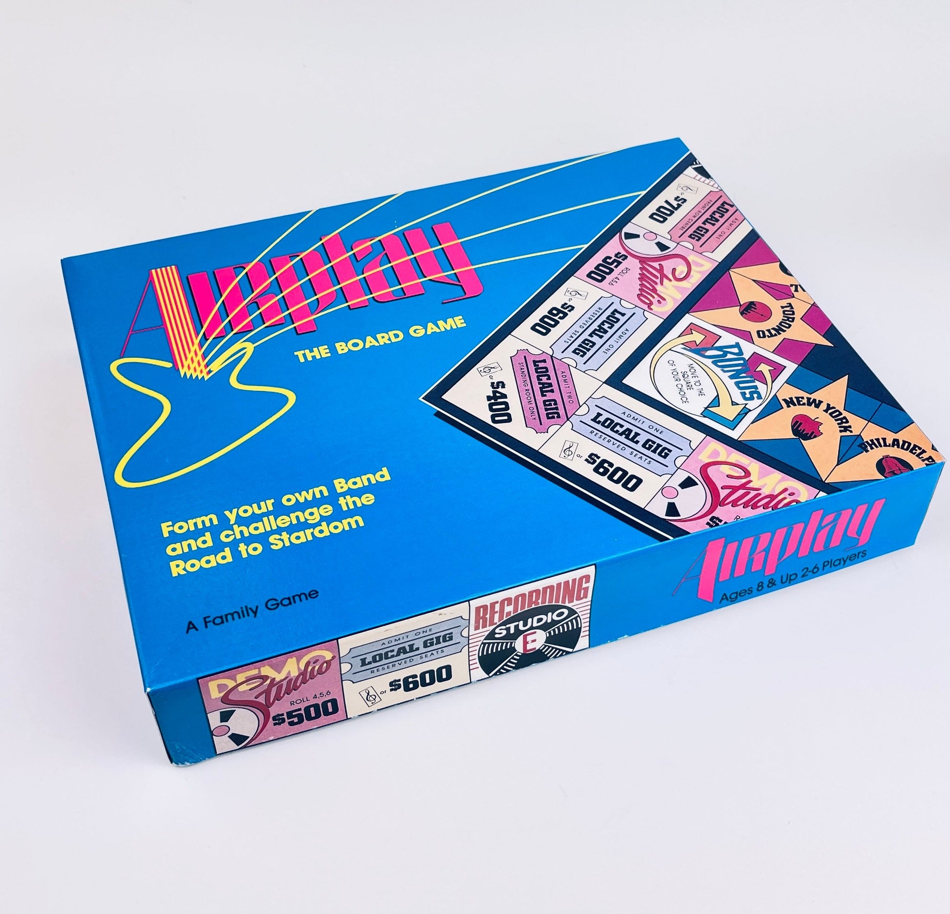 Product image for 'vintage airplay the board game form your own band challenge the road to stardom a family game made in canada' (view d12f8b)