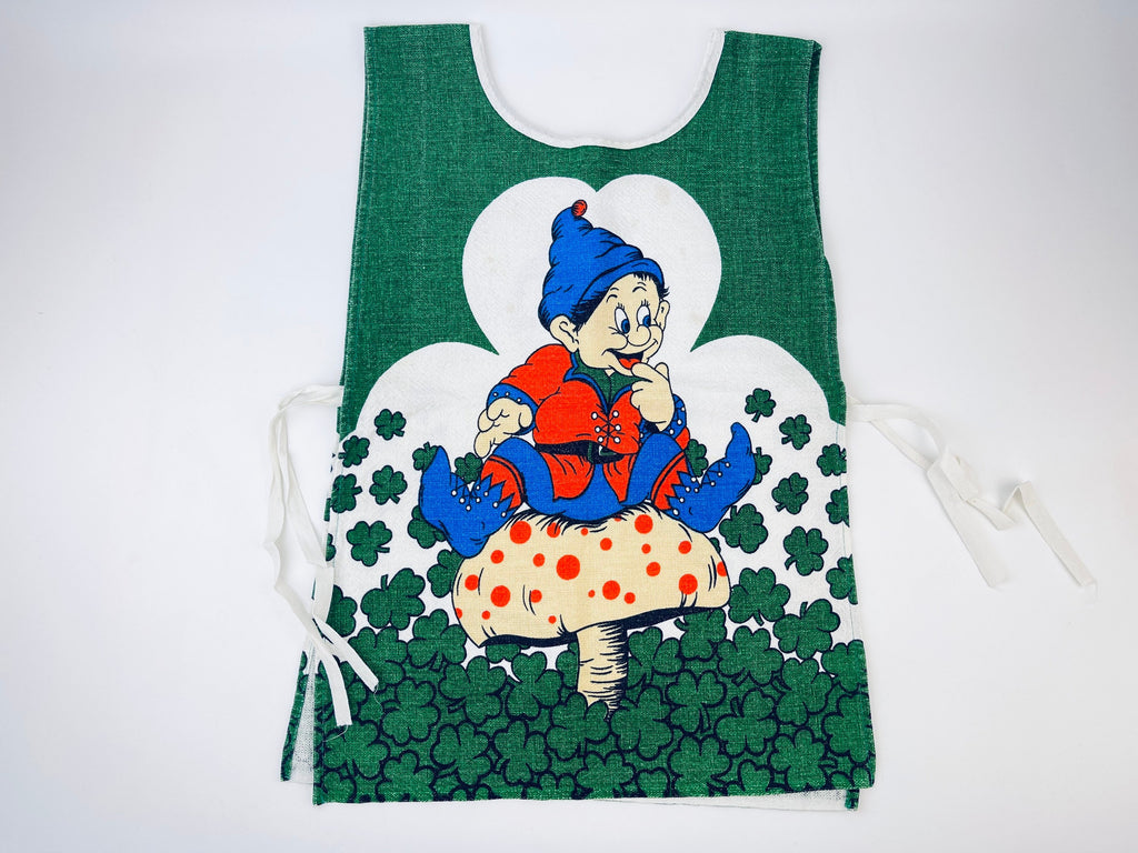 Product image for 'vintage 1970s merry mushroom cotton bib vest whimsical retro charm' (view 5d8b58)