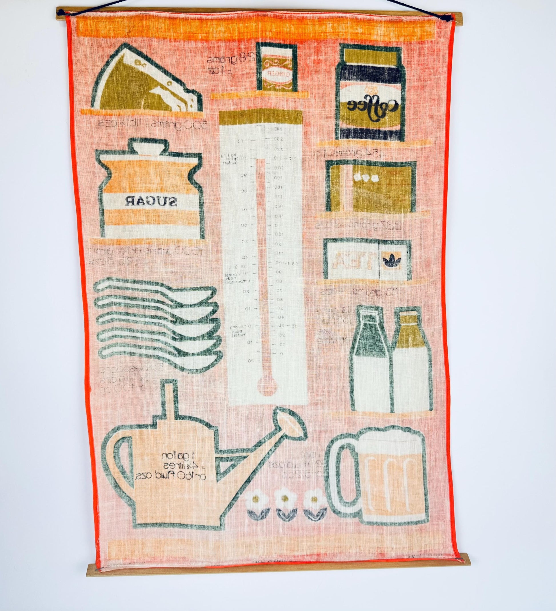 Product image for 'vintage kitchen conversion tea towel wall hanging made in canada' (view 427db4)