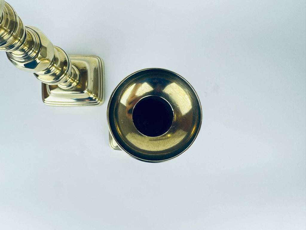 Product image for 'vintage ornate tall solid brass candlestick holders set of two 2' (view 9bbd35)