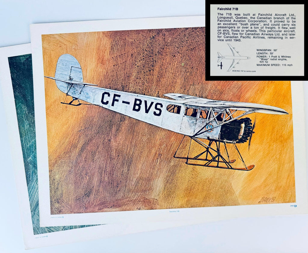 Product image for 'vintage canadian pacific air plane lithographs by robert banks sold separately' (view a03d83)