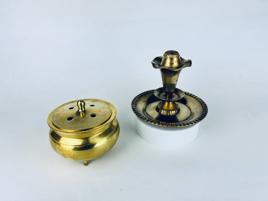 Product image for 'vintage solid brass pedestal incense burner sold separately' (view 9b9a70)