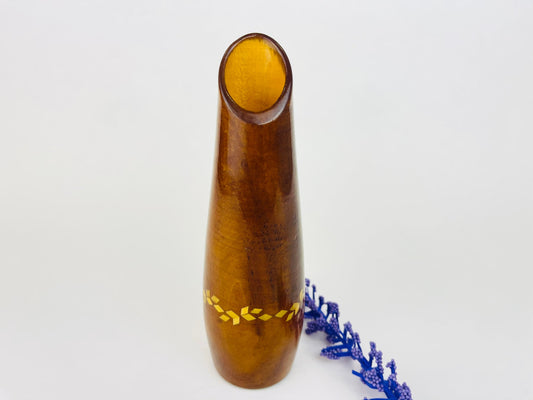 Product image for 'vintage tapered wood vase inlay gold geometric shape bottom' (view 11c41f)