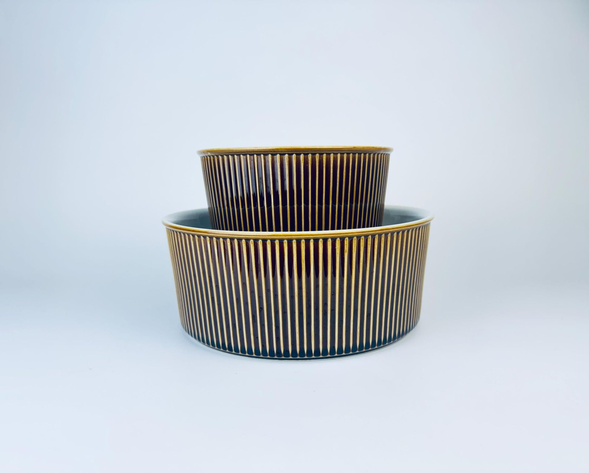 Product image for 'vintage villeroy boch rubbed brown glazed souffle casserole dish made in luxembourg sold separately' (view 2486e2)