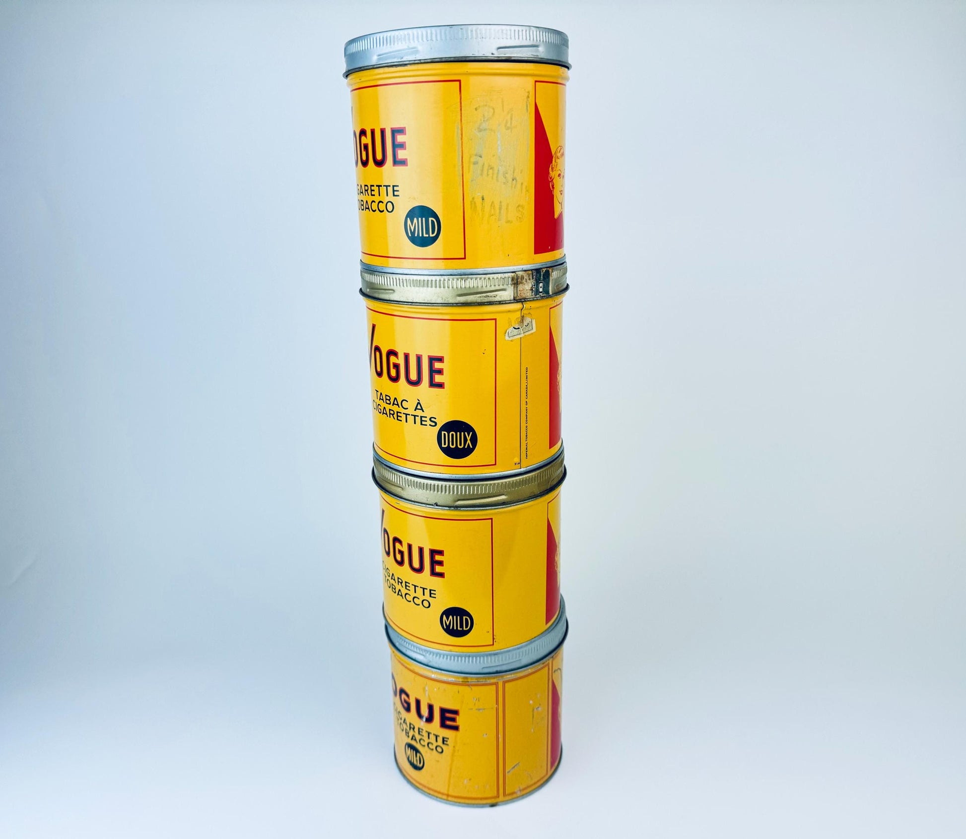 Product image for 'vintage vogue mild cigarette tobacco tin imperial tobacco company canada collectible tin sold separately' (view 3b54c2)