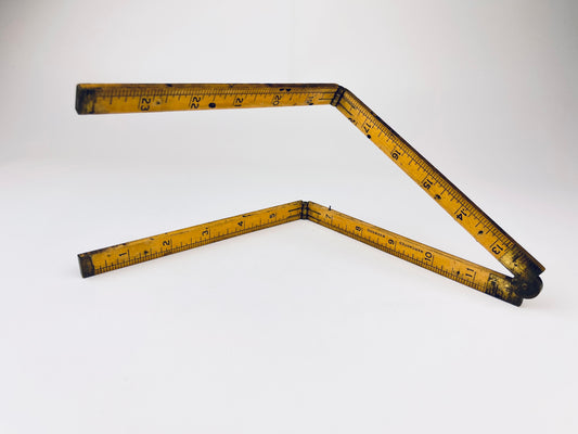 Product image for 'vintage lufkin collapsible wood brass ruler warranted boxwood no 751 carpenter tool rustic office decor made in usa' (view 3cdfbd)