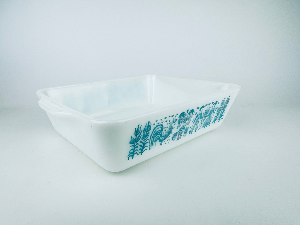 Product image for 'vintage large butterprint amish pyrex refrigerator fridgie dish 503 1 1 2 qt made in usa' (view 39be26)