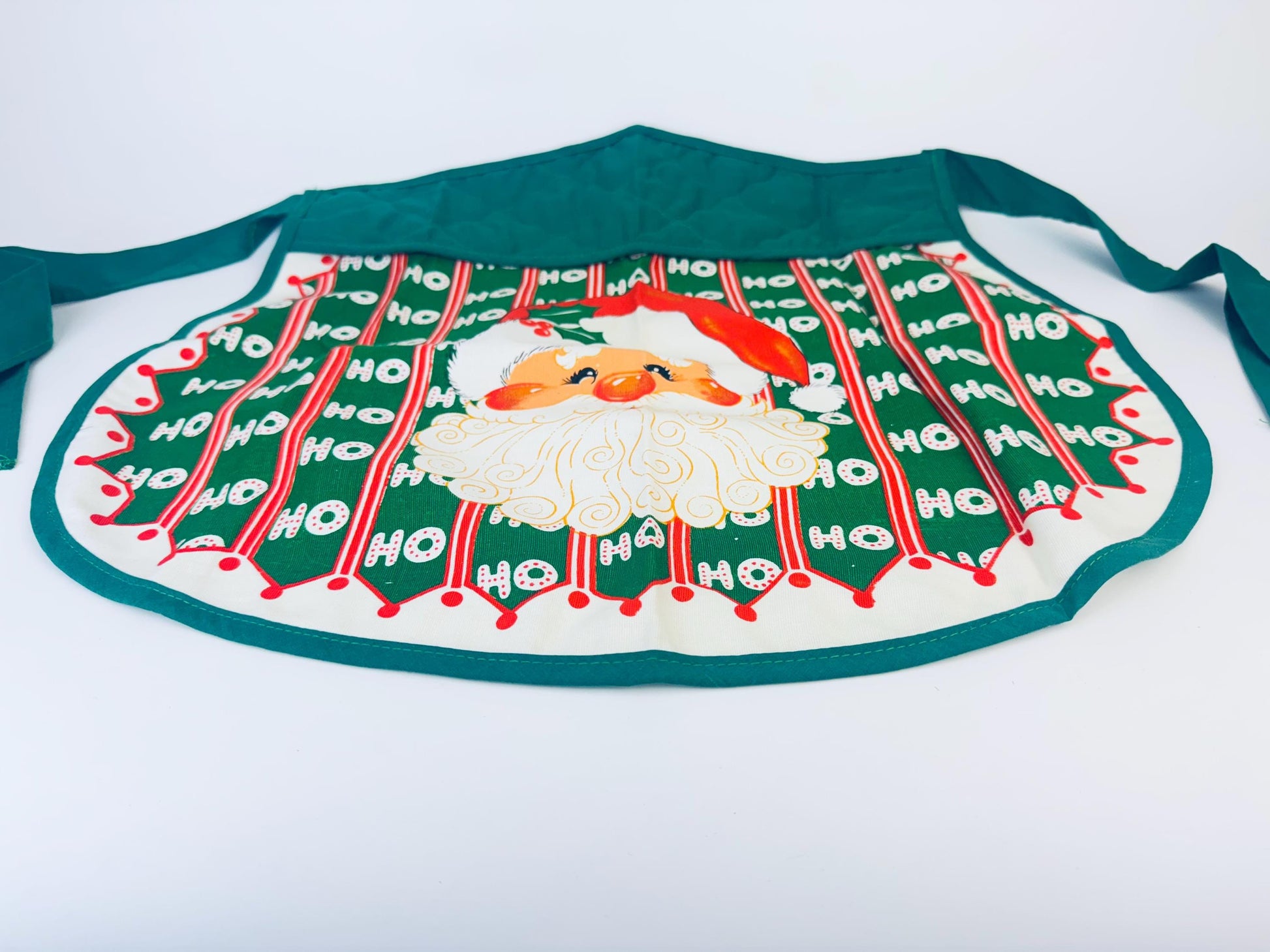 Product image for 'vintage ho ho ho santa christmas waist apron made in canada by kitchenworks' (view c731d5)