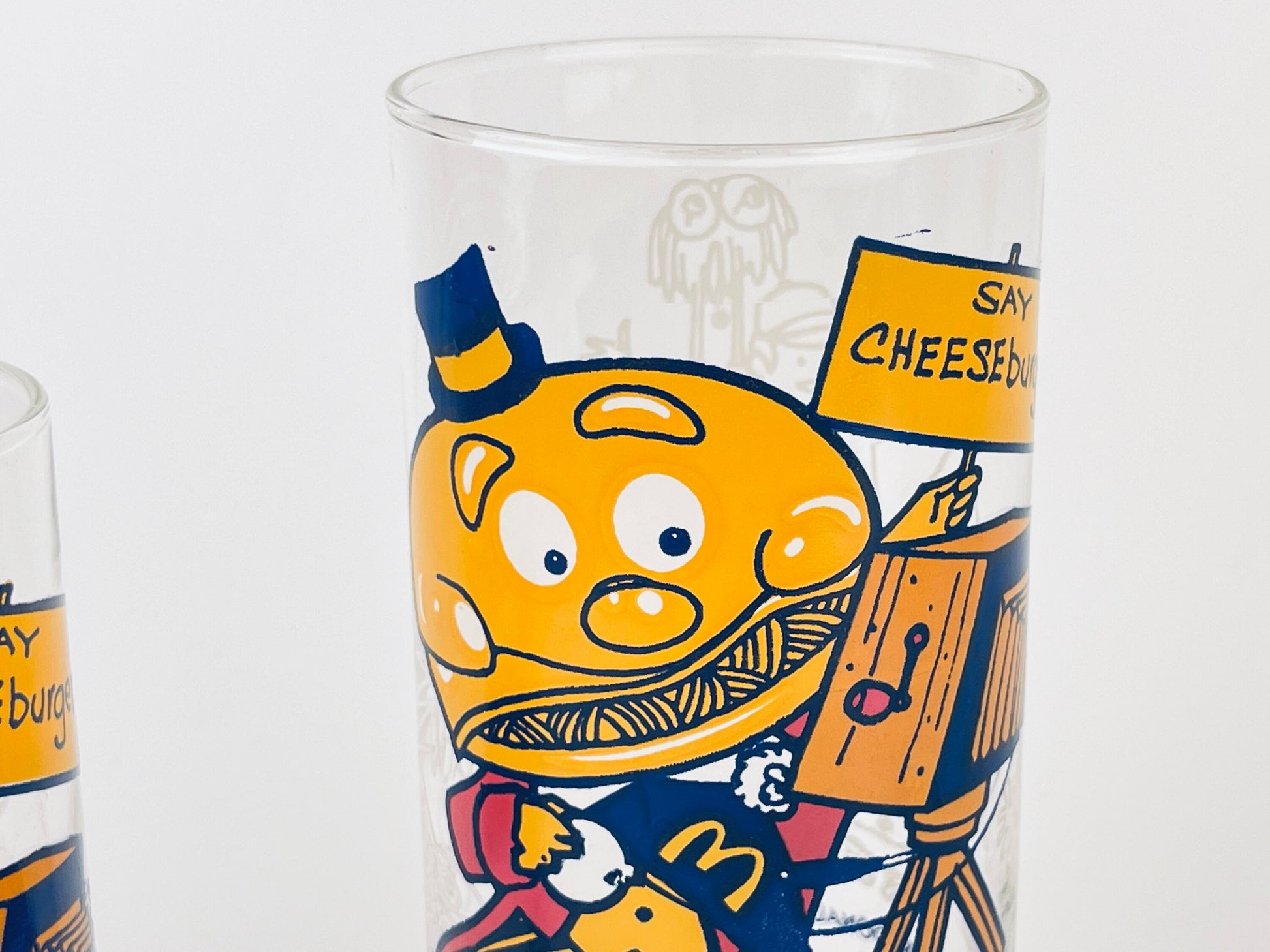 Product image for 'vintage mcdonalds mayor cheese captain crook glass tumblers mcdonaldland action series 1977 sold individually' (view 65b27e)