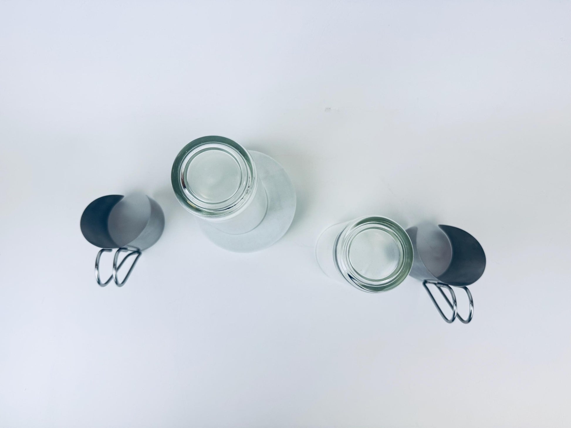 Product image for 'vintage danish scanmalay hot toddy glasses removable silver steel holders set of two 2' (view ad121e)