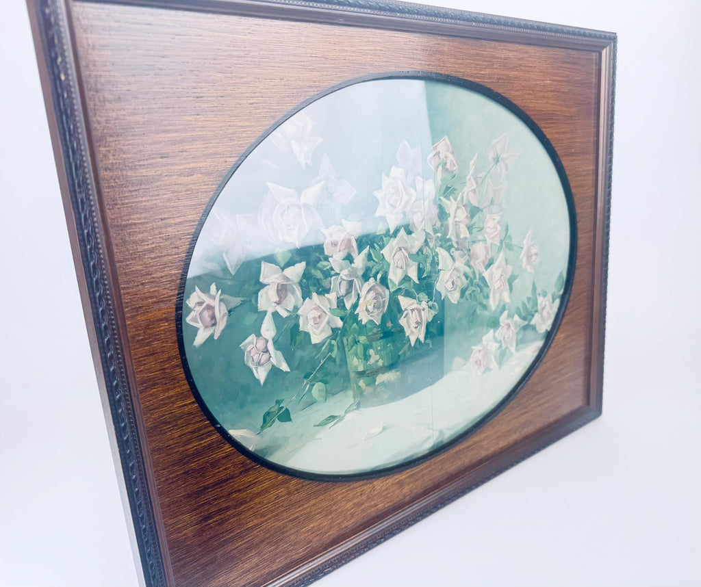 Product image for 'vintage oval wall mounted carved wood picture frame 11 x 14 scroll edge detail' (view 174810)