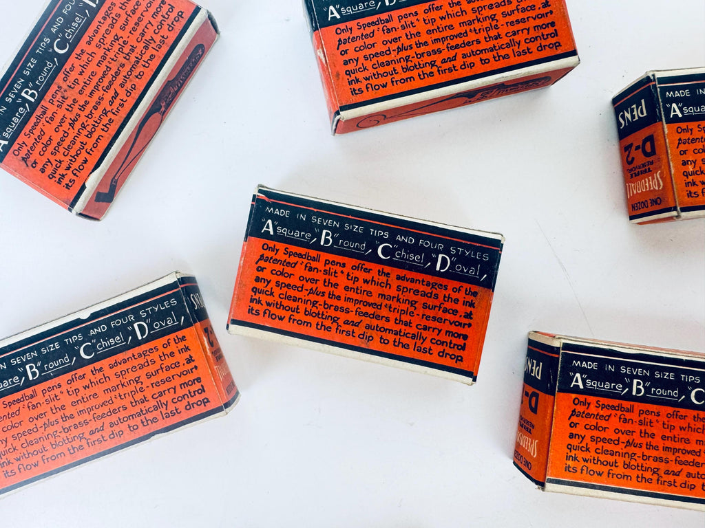 Product image for 'vintage speedball pens nib box made in usa for drawing and lettering new old stock boxes sold separately' (view 732ddd)