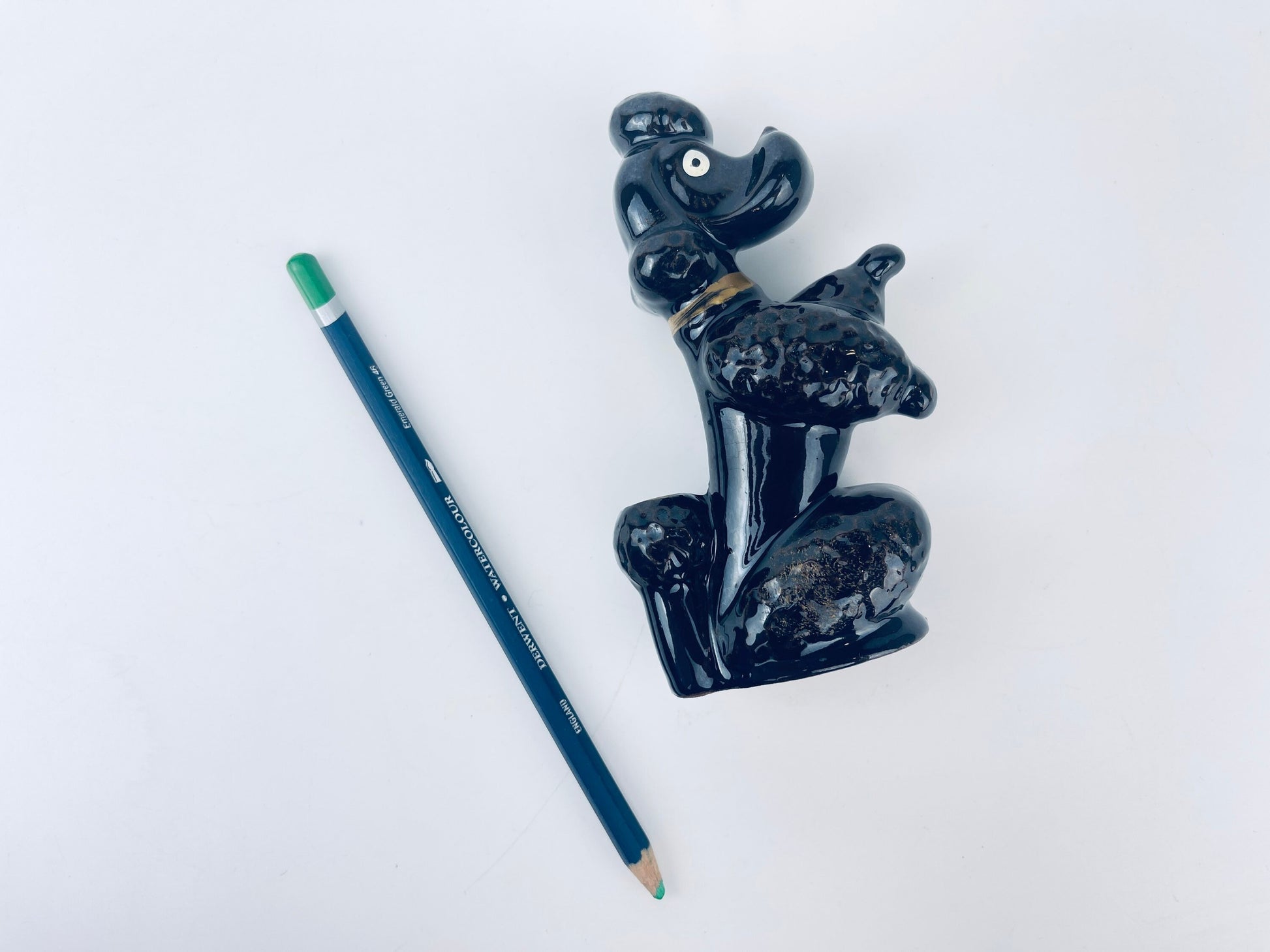 Product image for 'vintage red clay kitsch poodle dog pen pencil holder made in japan desktop organiser' (view ee56d3)