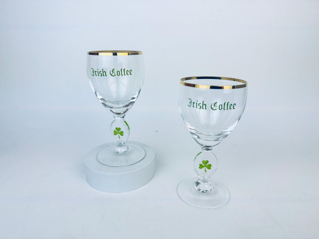 Product image for 'vintage irish coffee gold rimmed pedestal glasses goblets sets sold separately' (view 088748)