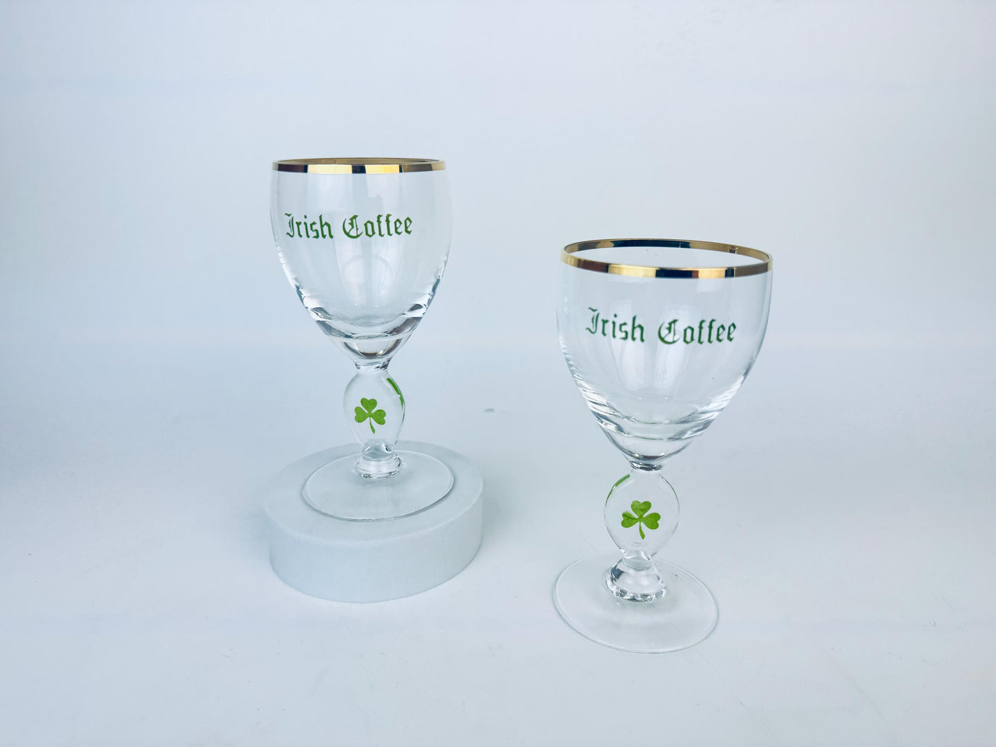 Product image for 'vintage irish coffee gold rimmed pedestal glasses goblets sets sold separately' (view 088748)