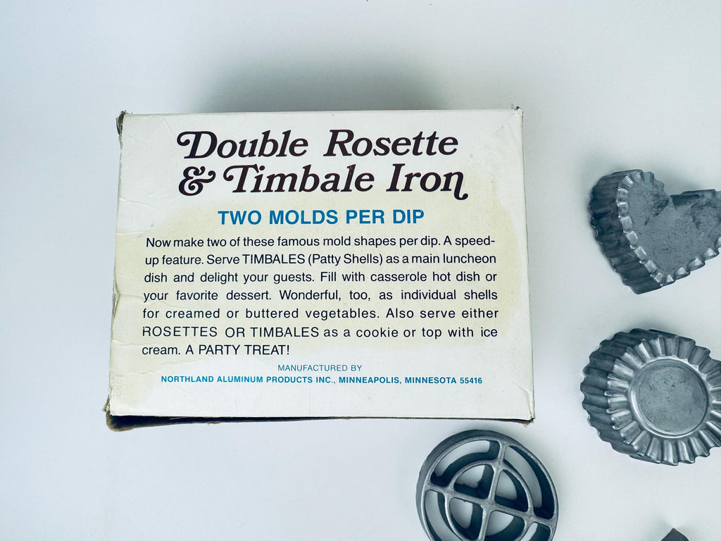 Product image for 'vintage nordic ware rosette timbale iron set scandinavian pastry molds' (view 5a920d)